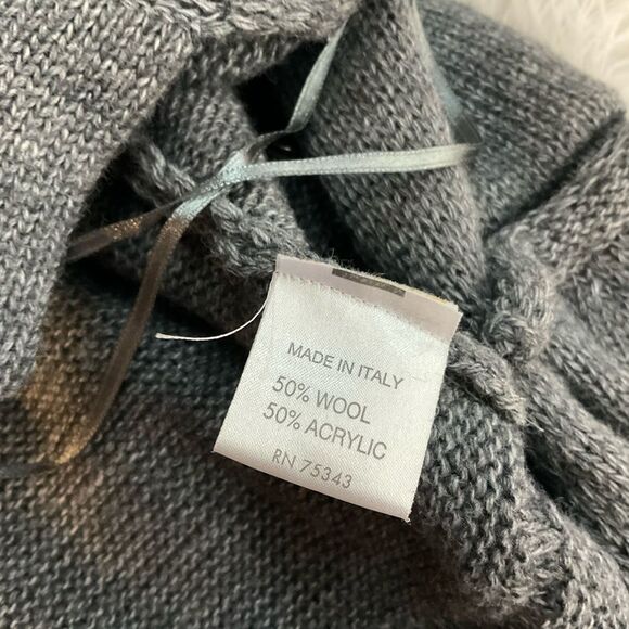 Hekla & Co Made In Italy Vintage Wool Blend Knit Buttoned Sweater Cardigan M - Picture 7 of 8